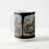 Lustiger britischer Weihnachtsstoff Kaffeetasse (Vorderseite Links)