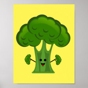 Lustiger Brokkoli Poster