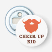 Lustiger Brown-Schnurrbart Flaschenöffner (Vorderseite)