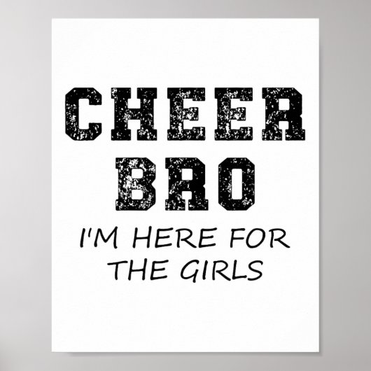 Lustiger Bruder Cheerleader Unterstützer Junge Poster (Vorne)