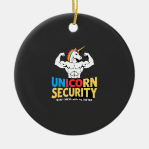 Lustiger Bruder Einhorn Sicherheit Verarsch Mein S Keramik Ornament
