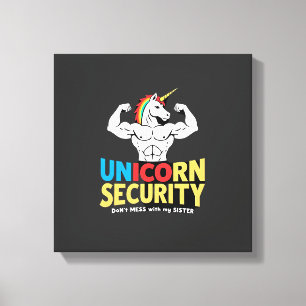 Lustiger Bruder Einhorn Sicherheit Verarsch Meine Leinwanddruck
