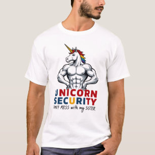 Lustiger Bruder Einhorn Sicherheit Verarsch Meine  T-Shirt