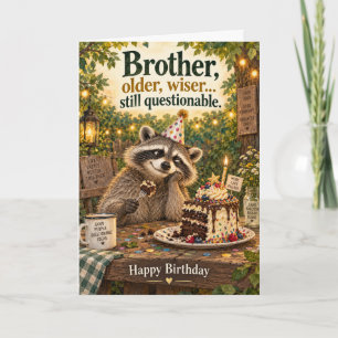 Lustiger Bruder Geburtstag Waschbär Immer noch fra Karte