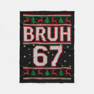 Lustiger Bruh 67 Weihnachtsfeiertag Frauen Kinder  Fleecedecke