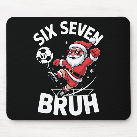 Lustiger Bruh Fußball Weihnachtsmann 67 Meme Weihn Mousepad (Vorne)