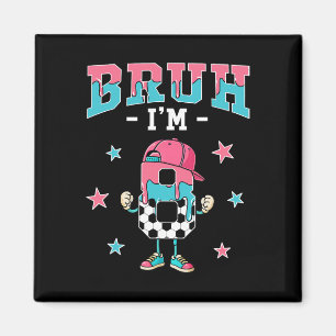 Lustiger Bruh ich bin 8 Jahre alte Fußball Eiscrem Magnet