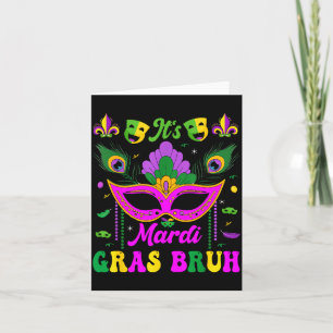 Lustiger Bruh Mardi Gras Jungen Kinder Karte