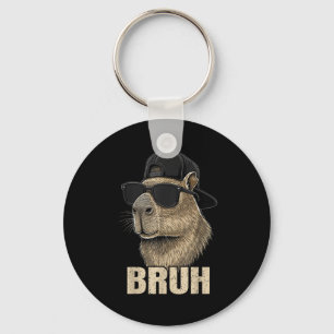 Lustiger Bruh-Meme Capybara-Liebhaber Coole Single Schlüsselanhänger