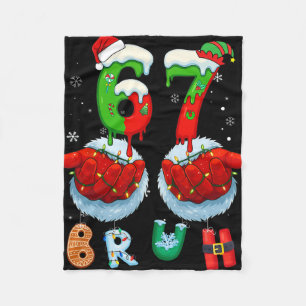 Lustiger Bruh Six Seven 67 Meme 6 7 Weihnachten Sa Fleecedecke