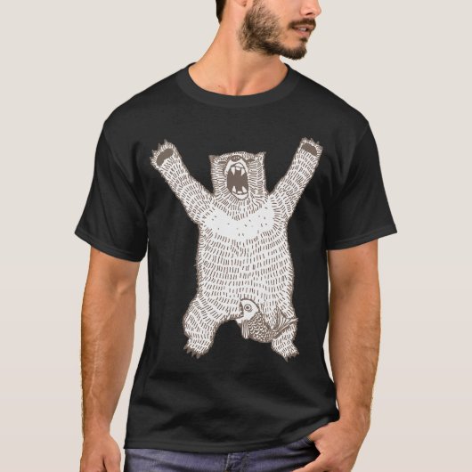Lustiger brüllender Bär T-Shirt (Vorderseite)
