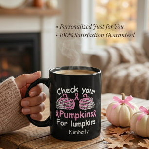 Lustiger Brustkrebs-Bewusstseins-Halloween Kaffeetasse