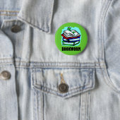 Lustiger Bücherwurm-Lesegeschenk-T - Shirt Button (Beispiel)