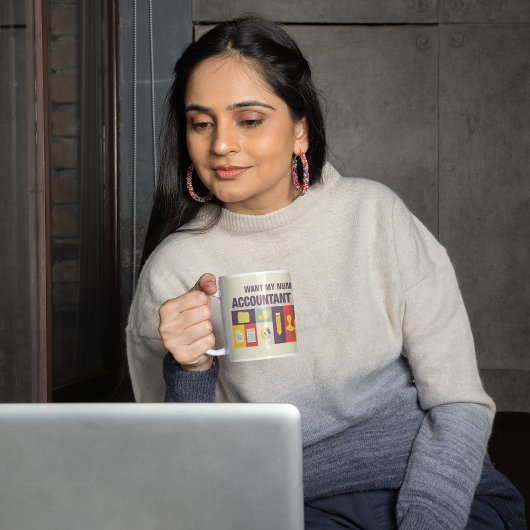 Lustiger Buchhalter ikonisches Design individuell Kaffeetasse