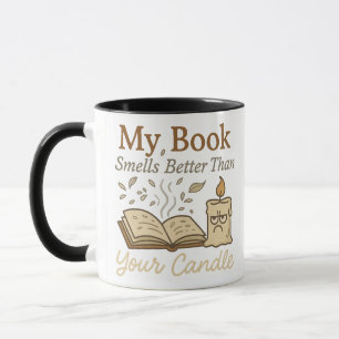 Lustiger Buchliebhaber-Becher – „Mein Buch riecht Tasse