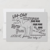 Lustiger Buckel-Tag Einladung (Vorderseite)