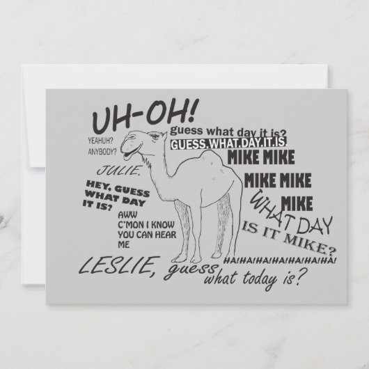 Lustiger Buckel-Tag Einladung (Vorderseite)