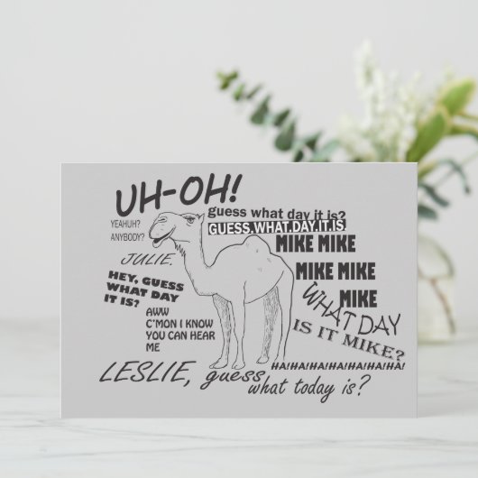 Lustiger Buckel-Tag Einladung (Stehend Vorderseite)