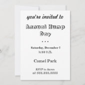 Lustiger Buckel-Tag Einladung (Rückseite)