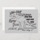 Lustiger Buckel-Tag Einladung (Vorne/Hinten)