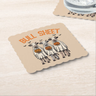 Lustiger Bull Sheet Vintage Halloween Untersetzer