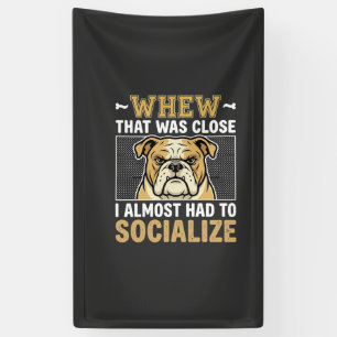 Lustiger Bulldogge sozialisiert Hund Banner