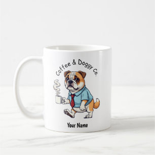 Lustiger Bulldoggen-Anzug Kaffee Kaffeetasse