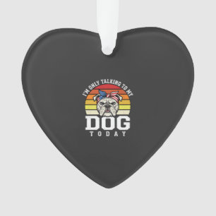 Lustiger Bulldoggen-Hundefreund Retro-Zitat Ornament