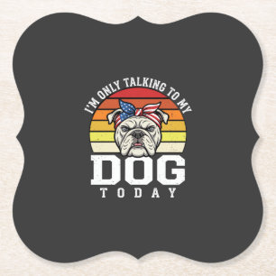 Lustiger Bulldoggen-Hundefreund Retro-Zitat Untersetzer
