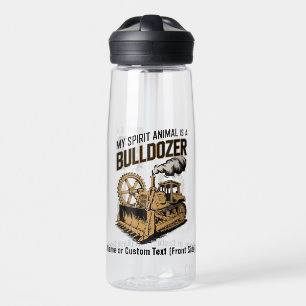 Lustiger Bulldozer Minimalist Retro Spirit Tier Trinkflasche