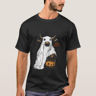 Lustiger Bullsheet Halloween Highland Kuh Geist Mu T-Shirt