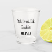 Lustiger Bunco-Spieler monogrammiert Schnapsglas (Vorderseite)