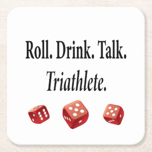 Lustiger Bunco-Spieler-Würfel Rechteckiger Pappuntersetzer