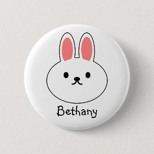 Lustiger Bunny-Hase  Button