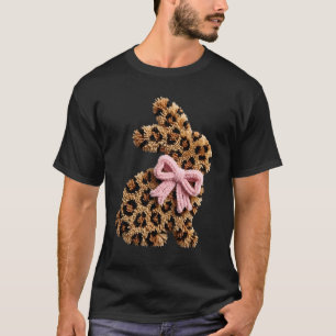 Lustiger Bunny Leopard Häkeln Kaninchen Ostertag C T-Shirt