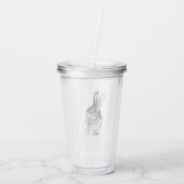 Lustiger Bunny mit Seitenblick Acryltrinkbecher (Rückseite)