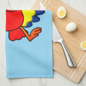 Lustiger Bunter Cartoon Papagei Vogel Geschirrtuch (Viertel Falte)