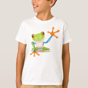 Lustiger bunter großer grüner T-Shirt