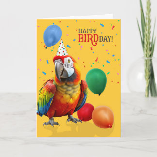 Lustiger Bunter Hybrid Ara Papagei Geburtstag Karte