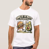 Lustiger Burger gegen Avocado T-Shirt (Vorderseite)