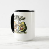 Lustiger Burger gegen Avocado Tasse (Vorderseite Links)