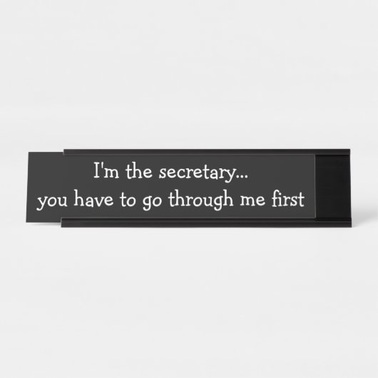 Lustiger Büro-Sekretär Desk Plaque Schreibtischnamensplakette (Vorderseite )