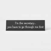 Lustiger Büro-Sekretär Desk Plaque Schreibtischnamensplakette (Vorderseite )