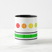 Lustiger Büro-Stimmungs-Tracker Glücks-Messer Emoj Tasse (Zentrum)