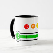 Lustiger Büro-Stimmungs-Tracker Glücks-Messer Emoj Tasse (Vorderseite Links)