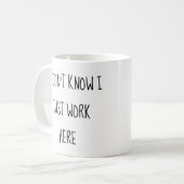 Lustiger Büroarbeitsbecher Firmengeschenk Mitarbei Kaffeetasse (Vorderseite Links)