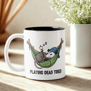 lustiger Bürohumor Opossum Zweifarbige Tasse