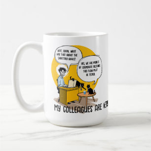 Lustiger Bürokatzen-Humor-Kollegen-Geschenk-Arbeit Kaffeetasse