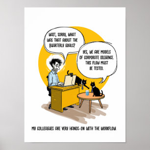Lustiger Bürokatzen-Humor-Kollegen-Geschenk-Arbeit Poster