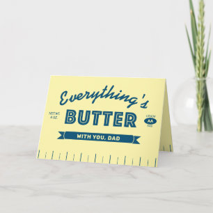 Lustiger Butter-Stick Grad AA Papa Vatertagskarte Karte
